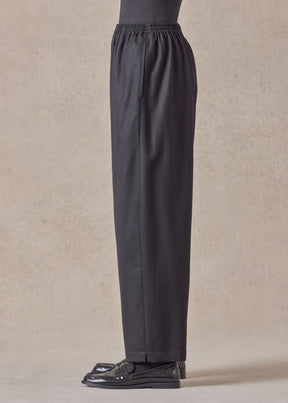 wool longer japanese trouser with ankle slits