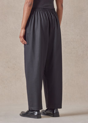 wool longer japanese trouser with ankle slits