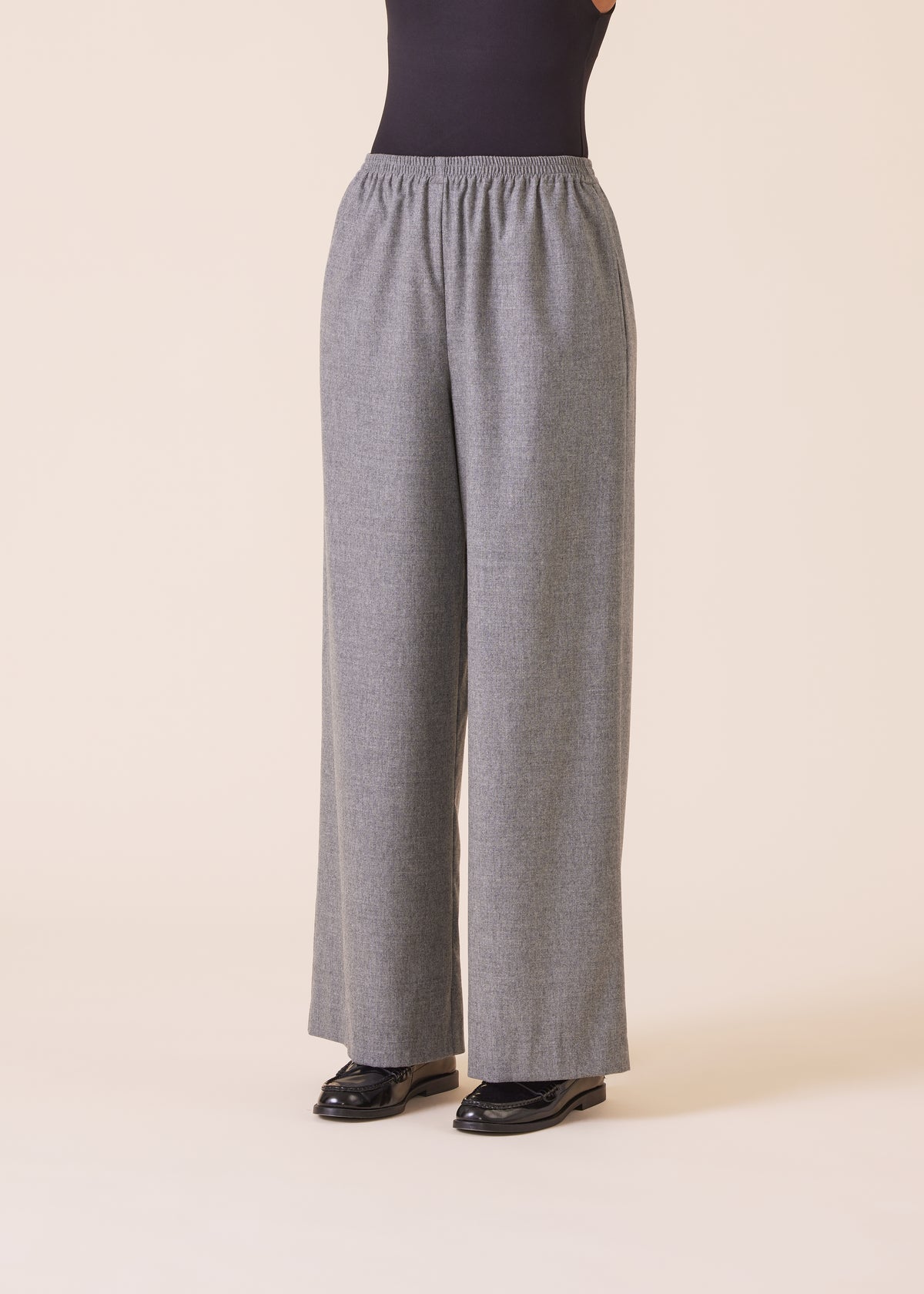 wool cashmere mix flared trouser