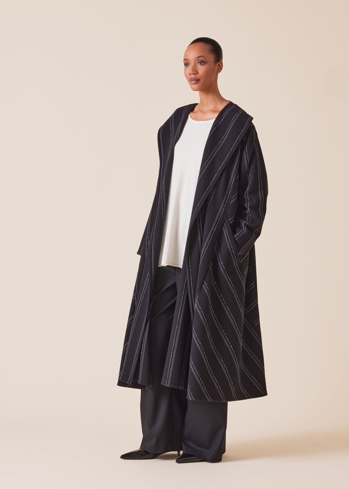 wool cashmere mix caucasus robe coat