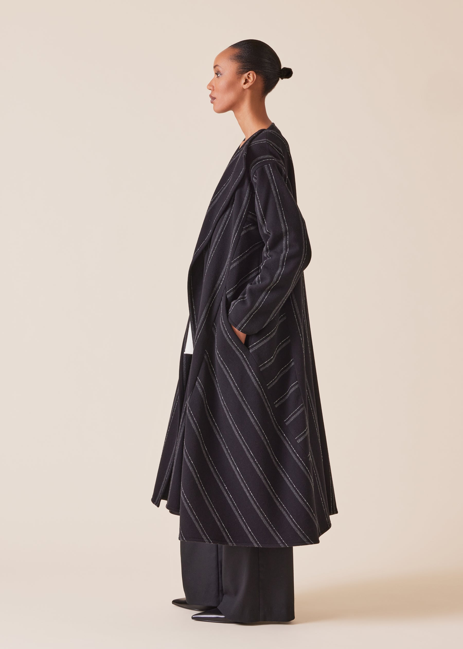 wool cashmere mix caucasus robe coat